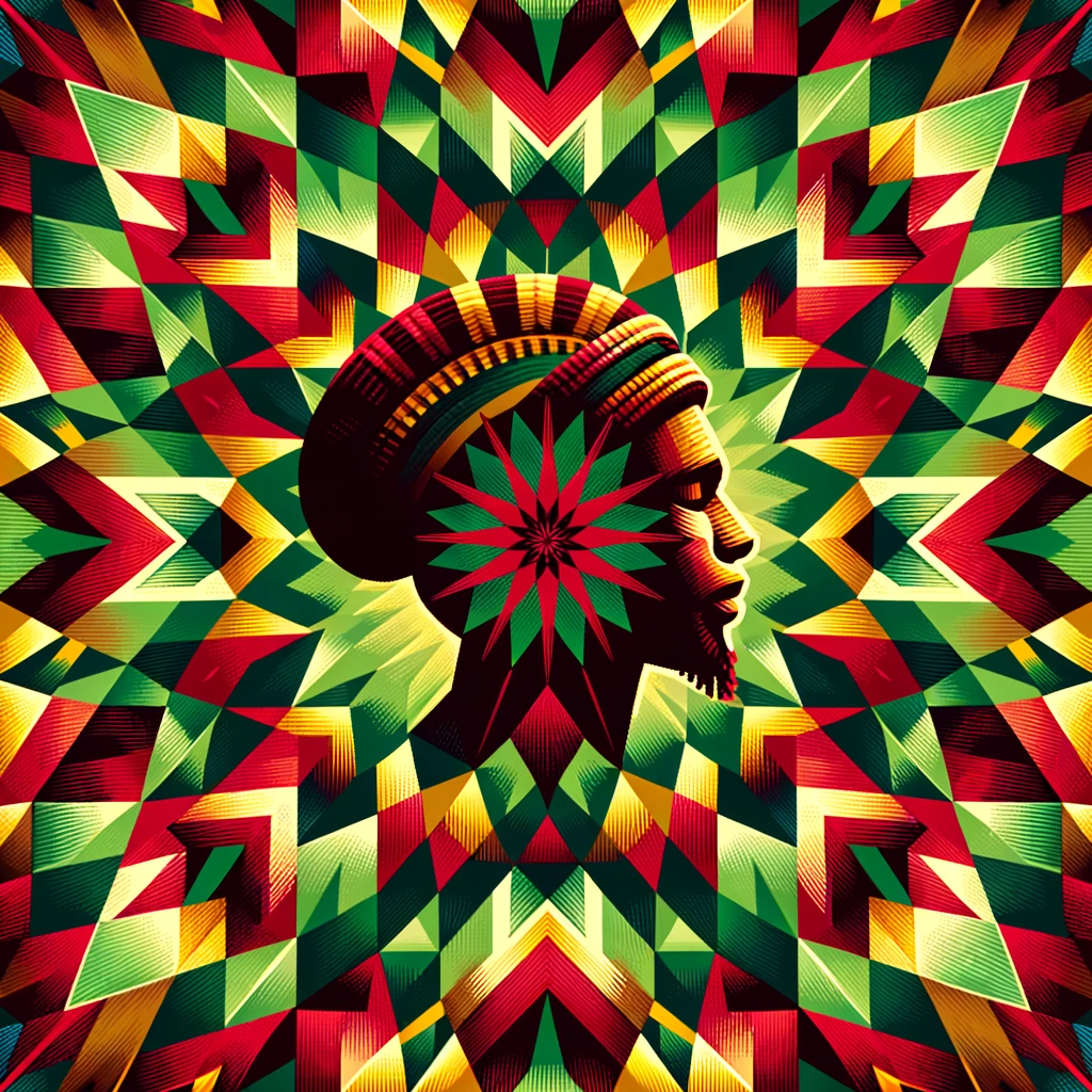 Rastafarian symbolism of red, gold, and green